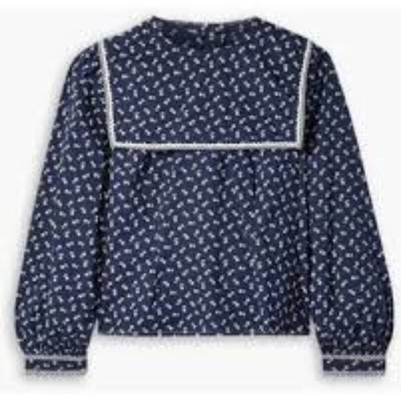 Doen Navy Floral Blouse - Picture 12 of 13